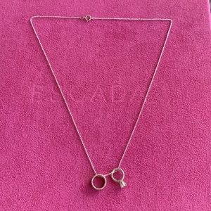 Tiny Sterling Engagement/ Wedding Set Necklace Vintage 💍💖